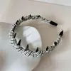 Diadema de Cuadros Coloridos con Dientes para Mujer, Diadema Alta para Lavarse la Cara, Nuevo Accesorio para el Cabello de Moda