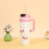 Taza térmica de acero inoxidable 316 transfronteriza para exteriores de gran capacidad, vaso de hielo, doble sorbo, asa linda, 40 oz, taza para coche