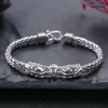 Pulsera de Dragón de Plata de Ley 925 al por mayor, grifo gruesa, moda masculina, personalidad, joyería retro antigua de plata tailandesa