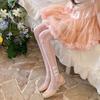 Meias Brancas Transparentes Estilo Jk Japonês para Mulheres, Meias Finas Transparentes Sexy Pretas para Primavera e Verão, Meias Doces e Puras de Renda Vazada em Rede