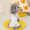 Roupas para cachorro roupas para pet cachorro pequeno gato podem usar outono e inverno quentes e confortáveis 24 gaze dupla de algodão roupinha de barriga