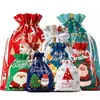 Bolsas de Regalo Navideñas con Cordón de Fábrica, Bolsas para Empaquetar Regalos de Navidad, Bolsas de Almacenamiento, Bolsas de Regalo para Fiestas