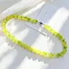 Collar con Cadena para Clavícula y Juego de Pulsera con Diseño de Piedra de Cuarzo Verde de Alta Calidad Hada de Verano