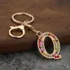 Amazon Transfronterizo Color Nuevo Diamante 26 Letras Llavero de Moda y Exquisito Colgante para Bolsa Letra Inglés