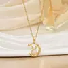 Espejo Cruzado Europeo y Americano Moda de Venta Caliente Temperamento Lujo Ligero Acero de Titanio de Gama Alta Nuevo Collar de Acero de Titanio para Mujer Fabricante Mayorista Estilo Caliente