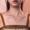 Collar de Plata 990 para Mujer, Cadena Dulce y Elegante para Clavícula, Joyería de Gama Alta de Nicho Estilo Coreano Xl012