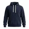 Sudadera con capucha de forro polar cálida para hombre transfronteriza Amazon otoño e invierno talla europea color liso casual holgada con capucha