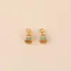 Colgante de Calabaza Hueca Esmaltada Chapado en Oro que Conserva el Color para Pulsera o Collar DIY Accesorios de Joyería Colgante Pequeño Tejido con Hilo Rojo
