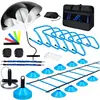 Venta al por mayor de fábrica Set de Entrenamiento de Fútbol Baloncesto Disco con Logo Vallas Paracaídas de Resistencia Set de Entrenamiento de Agilidad