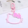 Aleación color gota de aceite hueco gato KT colgante colgante diy hecho a mano equipaje llavero funda para auriculares bolsa decoración