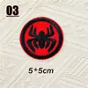 5cmQ Teia de Aranha Gorducha Letra Número Patch de Bordado Autoadesivo Patch Decorativo para Bordado DIY em Diário/Computador Patch de Tecido
