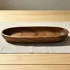 Bandeja de té de nogal vintage, bandeja de té dividida estilo chino, juego de té, plato de postre, plato para merienda de la tarde, plato de frutas
