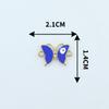 Accesorios para Joyería DIY Estilo Coreano Colgante Doble Mariposa Ojo Maligno Patrón Esmalte Aleación Collar Pulsera Colgante Encanto