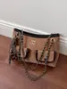 Bolso tote de cadena estilo Chanel pequeño para ir al trabajo sensación de alta gama bolso de un solo hombro gran capacidad nuevo estilo bolso cruzado para mujer bolso cubo