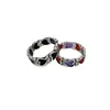 Aliexpress Nuevo Más Vendido Estilo Retro Punk Amor Corazón Rojo y Negro Anillo de Cadena Joyería Simple para Mano de Pareja para Mujeres