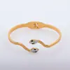 Pulsera de Acero de Titanio con Forma de Serpiente y Diamantes, Popular Transfronteriza Europea y Americana, Apertura Elástica Simple, Pulsera de Moda, Joyería que No se Desvanece