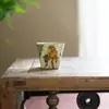 Taza de Té Ruyao con Patrón de Loto, Taza Auspiciosa de Ocho Lados, Taza de Té Vintage de Gallo Grande, Taza de Maestro, Taza Individual, Taza de Cerámica, Disponible para Venta al por Mayor