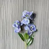 Íris Artificial de 3 Cabeças Alice Flor Artificial Natural Fresca Exibição Doméstica Pequena Fresca Irlandesa Janela