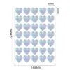 Pegatinas de Corazón de Color Láser de Venta Caliente para Comercio Exterior, Pegatinas Decorativas para Empaque del Día de San Valentín con Corazón Rojo