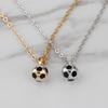 Collar con colgante de fútbol redondo con pintura de aleación y personalidad de la serie deportiva de la Copa del Mundo de fútbol de comercio exterior europeo y americano para hombres