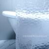 Cortina de ducha texturizada de cubo de agua esmerilado 3D transparente transfronteriza impermeable a prueba de moho para baño, partición de inodoro sin perforación