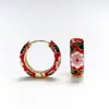 Brincos Florais Estilo Étnico Retrô Gota de Óleo Novos Estilo Chinês Brincos Coloridos de Esmalte Moda Transfronteiriça Brincos Personalizados
