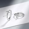 Nail Ear Buckle Mulheres Estilo Coreano Moda Geométrica Diamante Redondo Set Temperamento Simples Orelha Geométrica Joias Cobre Orelha Fivela