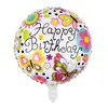 Balão de Feliz Aniversário 18 Polegadas Bola HAPPYBIRTHDAY Balão de Filme de Alumínio Decoração de Aniversário Layout de Festa