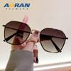 Gafas de sol para mujer, nuevas y modernas gafas de sol poligonales con montura grande, estilo coreano, anti-ultravioleta, con cara visible, pequeñas y lisas.