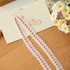Broto bilateral de malha elástica de nylon azul rosa de 1,7 cm de largura com acessórios de vestuário DIY feitos à mão e renda decorativa