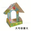 Transfronteiriço madeira crianças diy montado comedouro madeira pintura casa de pássaro animal alimentação grafite escultura preço de fábrica lote