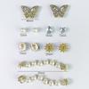 Joias de Corrente de Pérolas, Acessórios para Sapatos Clogs, Acessórios de Borboleta Imitação, Miçangas de Diamante DIY, Charms Destacáveis para Sapatos Zhibixing