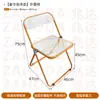 Cadeira dobrável acrílica casual Acessível Luxo Cafeteria Mesa redonda pequena 50cm Mesa de bar transparente Barra Aço inoxidável Mesa de negociação