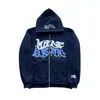 En Stock 2026 Nuevo Sudadera con Cremallera y Estampado de Letras de Espuma Estilo Callejero Hip-Hop Europeo y Americano para Adolescentes Ropa Casual
