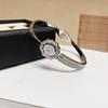 Pulsera Europea y Americana Transfronteriza Edición Ancha Acero Inoxidable Tamaño Ajustable para Mujer Exagerada de Alta Gama Dorada Abierta