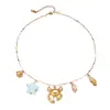 Taina Europea y Americana Transfronteriza Vacaciones en la Playa Concha Acero Inoxidable Collar para Mujer Estilo Marino Estrella de Mar Versátil Cadena para Clavícula Al por Mayor