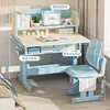 Mesa de Estudo Infantil, Conjunto de Mesa e Cadeira de Escrita para Casa de Alunos do Ensino Fundamental, Altura Ajustável, Mesa para Lição de Casa Infantil, Mesa Corretora de Postura