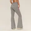 Pantalones de Yoga Europeos y Americanos Transfronterizos de Amazon para Mujer de Cintura Alta Pierna Ancha Pierna Estrecha Largos Deportivos Micro Campana Pantalones de Pierna Ancha