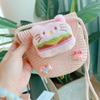 Bolso de Paja Rosa con Hamburguesa Linda y Gatito con Sombrero de Flor para Tiendas de Comida Hd7490A04