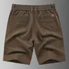 Novedad de Verano Pantalones Cortos Cargo de Algodón Puro para Hombre Casual de Negocios Versátiles Holgados Rectos de Cinco Puntos Modernos Control