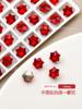 Novos Ornamentos de Diamante para Nail Art, Diamantes Pontiagudos Vermelhos Chineses Brilhantes com Base Especial, Diamantes Grandes de Cristal, Diamantes de Joias Vermelhas de Ano Novo Transparentes como Gelo