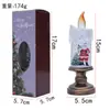 Lámpara de vela de nieve de Navidad con llama simulada transfronteriza adorno de atmósfera de escritorio decoración de regalo de Navidad lámpara de mesa pequeña venta al por mayor