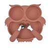 Conjunto de Louça com Ventosa de Silicone de Grau Alimentício para Bebê Tigela para Comida de Bebê Colher Macia Prato Infantil Prato Coruja