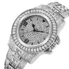 Um Produto de Dropshipping, um Novo Relógio de Quartzo de Venda Quente no Comércio Exterior Cheio de Diamantes, Luxo Leve, Relógio Masculino À Prova d'Água da Moda Atacado