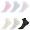 Calcetines de algodón para mujer, calcetines cortos de algodón finos para primavera y verano, calcetines de malla transpirables de algodón puro, calcetines invisibles, puño suelto, calcetines posparto