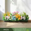 Paisagismo com Plantas Verdes Simulação Floreira Divisória de Piso Arte Floral de Chão Paisagem de Plantas Combinação de Floreira Flor Artificial em Vaso Bonsai Decoração