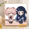 Pintura al Óleo Digital Bidimensional de Fungina de Genshin Impact DIY Pintado a Mano para Colorear Personaje Bidimensional Xiangzhongli Pintura al Óleo Acrílica