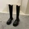 Botas de Caballero de Calibre Grande para Mujer No por Encima de la Rodilla Tallas Grandes Piernas Gruesas Botas Largas Personas Bajas 2026 Otoño/Invierno Nuevas Botas de Caña Alta