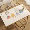Mantel de Mesa Estilo Crema de Dibujos Animados, Resistente al Calor, Resistente a Altas Temperaturas, Resistente a Manchas, Mantel para Mesa de Café, Resistente al Aceite, Impermeable, Mantel Protector de Escritorio Sin Lavado