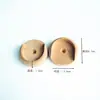 Base Redonda para Barra de Ropa Tubo Asiento Redondo 3.5cm Soporte Montado Lateralmente Brida Redonda de Madera Maciza Asiento Barra de Ropa Asiento Redondo